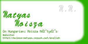 matyas moisza business card